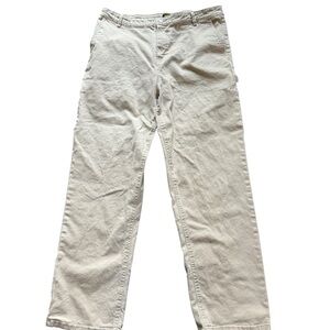 Caterpillar beige women’s work cargo pants, washed, never worn, size 14